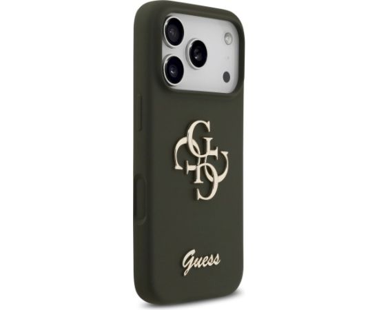 Guess Silicone Big 4G Script case Защитный чехол для iPhone 17 Pro Max / хаки Чехлы - альтернативные