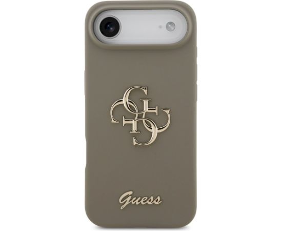 Guess Silicone Big 4G Script Case Aizsargapvalks priekš iPhone 17 Air / brūns Neoriģinālie Maciņi