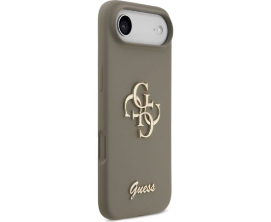 Guess Silicone Big 4G Script Case Aizsargapvalks priekš iPhone 17 Air / brūns Neoriģinālie Maciņi