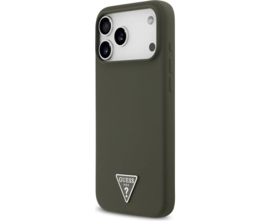 Case Guess Silicone Triangle Logo MagSafe Защитный чехол для iPhone 17 Pro Max / хаки Чехлы - альтернативные