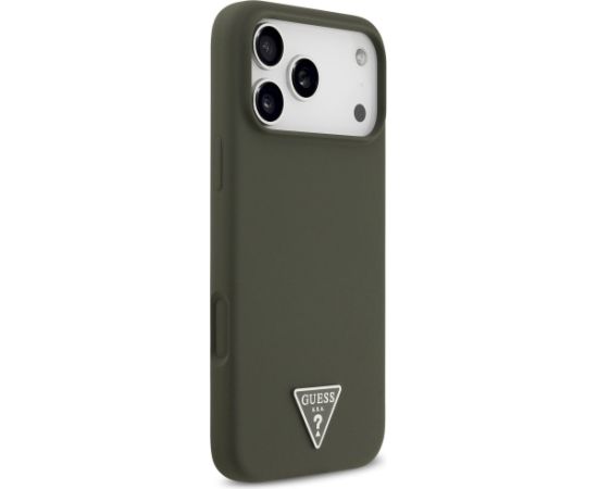 Case Guess Silicone Triangle Logo MagSafe Защитный чехол для iPhone 17 Pro Max / хаки Чехлы - альтернативные