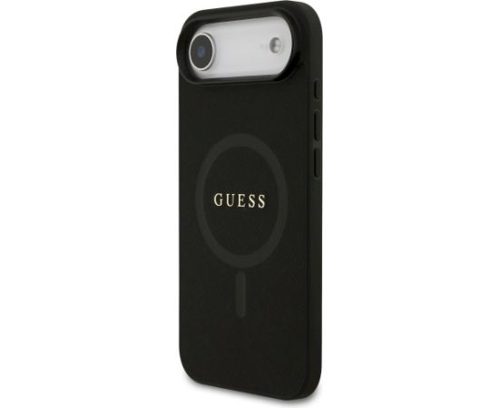 Guess Saffiano Classic Logo MagSafe Aizsargapvalks priekš iPhone Air / melns Neoriģinālie Maciņi