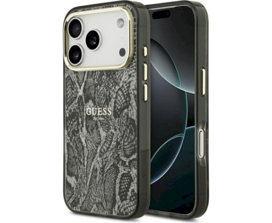 Guess Python Pattern MagSafe Case Защитный чехол для iPhone 17 Pro / чёрный Чехлы - альтернативные