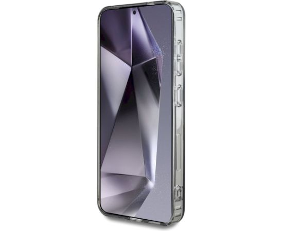 Case Guess Rhinestones Printed Classic Logo MagSafe Aizsargapvalks priekš Samsung Galaxy S25 / melns Neoriģinālie Maciņi