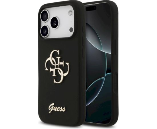 Guess Silicone Big 4G Script case Защитный чехол для iPhone 17 Pro / чёрный Чехлы - альтернативные