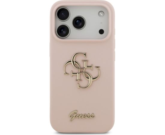 Guess Silicone Big 4G Script Case Защитный чехол для iPhone 17 Pro / розовый Чехлы - альтернативные
