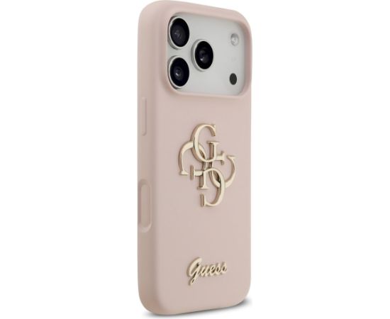 Guess Silicone Big 4G Script Case Защитный чехол для iPhone 17 Pro / розовый Чехлы - альтернативные