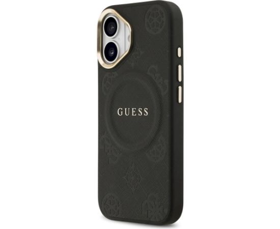 Case Guess Peony Hot Stamp MagSafe Aizsargapvalks priekš iPhone 17 / melns Neoriģinālie Maciņi