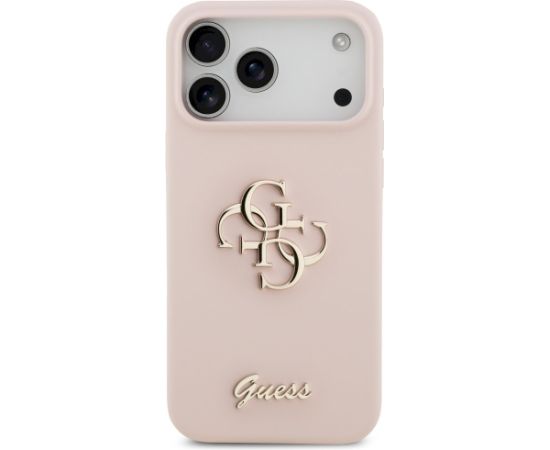 Guess Silicone Big 4G Script Case Защитный чехол для iPhone 17 Pro Max / розовый Чехлы - альтернативные