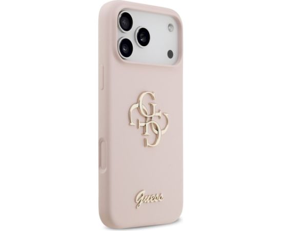 Guess Silicone Big 4G Script Case Защитный чехол для iPhone 17 Pro Max / розовый Чехлы - альтернативные