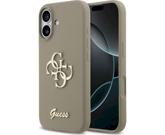 Guess Silicone Big 4G Script Case Защитный чехол для iPhone 17 / коричневый Чехлы - альтернативные