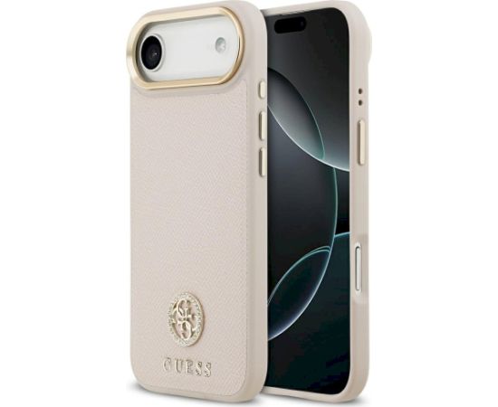 Case Guess Grained Strass Logo MagSafe Aizsargapvalks priekš iPhone Air / rozā Neoriģinālie Maciņi