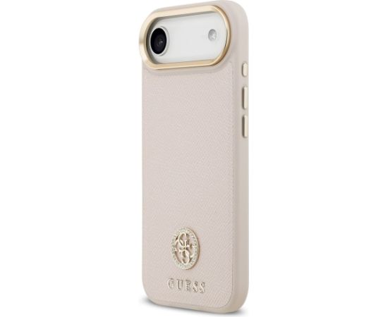 Case Guess Grained Strass Logo MagSafe Aizsargapvalks priekš iPhone Air / rozā Neoriģinālie Maciņi
