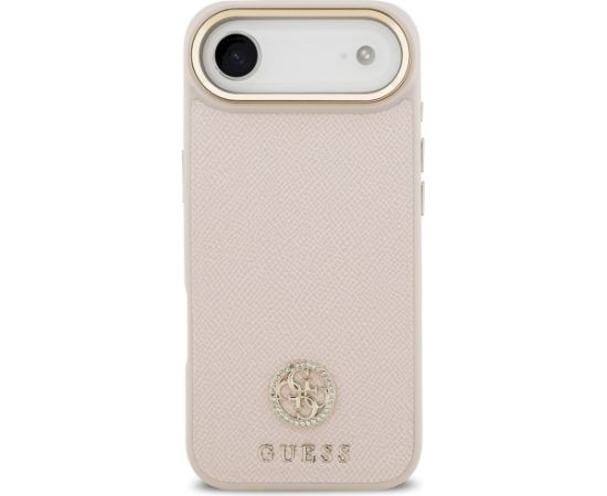Case Guess Grained Strass Logo MagSafe Aizsargapvalks priekš iPhone Air / rozā Neoriģinālie Maciņi