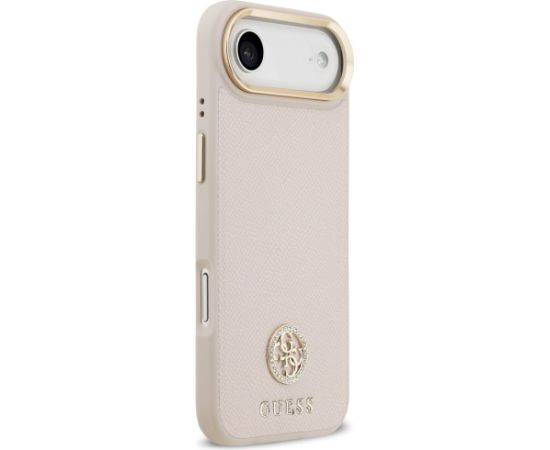 Case Guess Grained Strass Logo MagSafe Aizsargapvalks priekš iPhone Air / rozā Neoriģinālie Maciņi