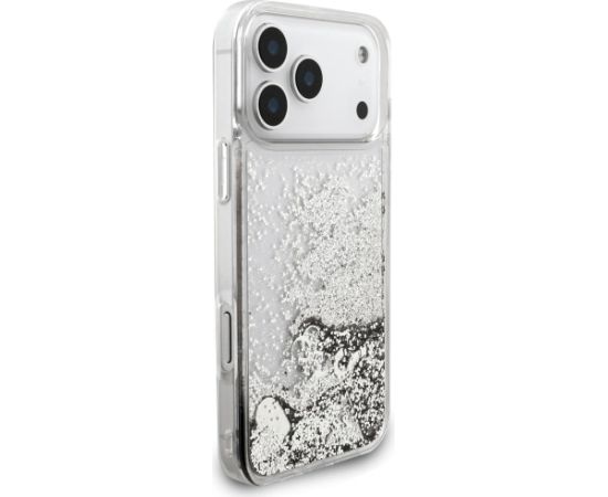 Guess Liq. Glitter Charms Case Aizsargapvalks priekš iPhone 17 Pro Max / sudraba Neoriģinālie Maciņi