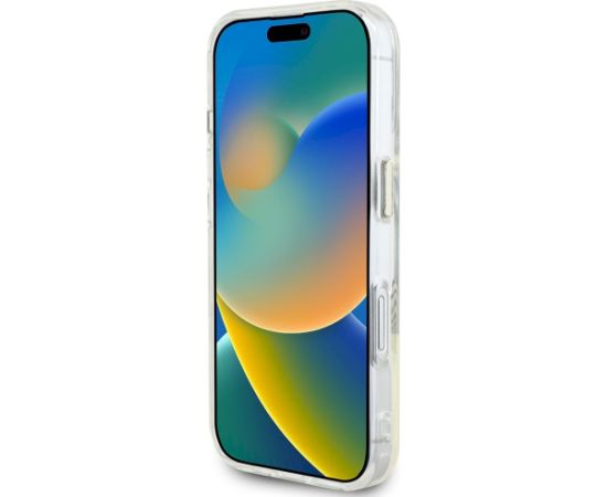 Case Guess IML Metal Colored Circle Classic Logo MagSafe Aizsargapvalks priekš iPhone 16 / rozā Neoriģinālie Maciņi