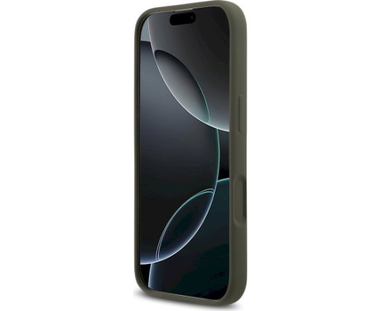 Case Guess Silicone Triangle Logo MagSafe Aizsargapvalks priekš iPhone 17 / haki Neoriģinālie Maciņi
