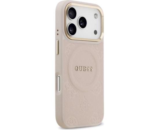 Guess Peony Hot Stamp MagSafe Case Aizsargapvalks priekš iPhone 17 Pro / rozā Neoriģinālie Maciņi