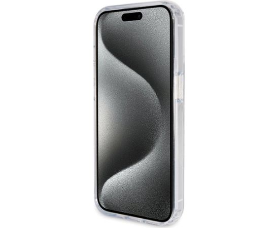 Guess GUHMP15LHRSGSD Hardcase Ring Stand Script Glitter Aizsargapvalks priekš iPhone 15 Pro 6.1" Neoriģinālie Maciņi