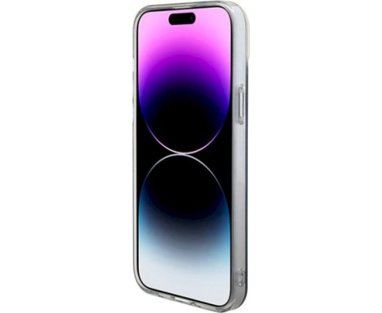 Guess GUHMP15MHITSK Hardcase IML Iridescent MagSa Aizsargapvalks priekš iPhone 15 Plus/14 Plus 6.7" Neoriģinālie Maciņi