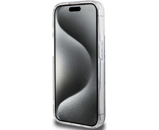 Guess GUHMP15LHGCUSTGK Hardcase IML GCube MagSafe Aizsargapvalks priekš iPhone 15 Pro 6.1" / melns Neoriģinālie Maciņi