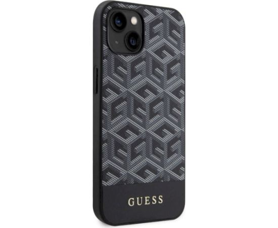 Guess GUHMP14MHGCFSEK hardcase GCube Stripes MagSafe Aizsargapvalks priekš iPhone 14 Plus / 15 Plus 6.7" / melns Neoriģinālie Maciņi