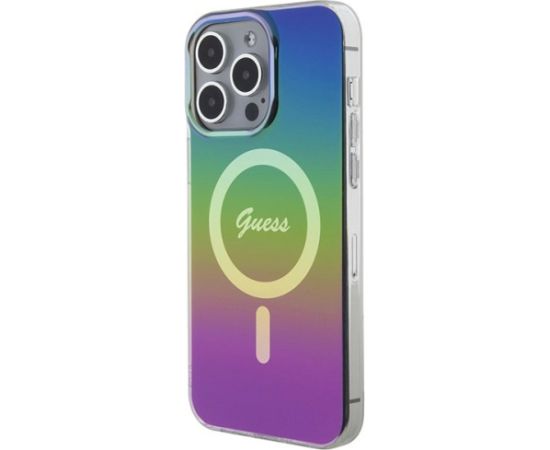 Guess GUHMP15XHITSK Hardcase IML Iridescent MagSafe Aizsargapvalks priekš iPhone 15 Pro Max 6.7" Neoriģinālie Maciņi