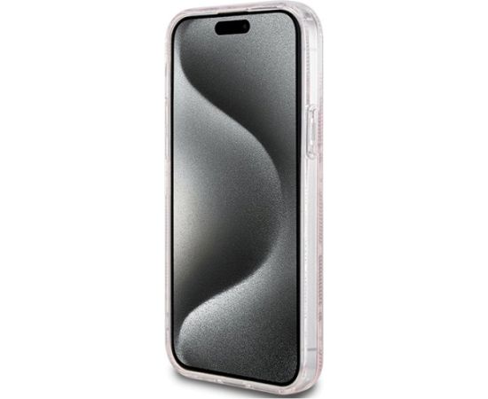 Guess GUHMP15MHGCUSTGP IML GCube MagSafe Aizsargapvalks priekš iPhone 15 Plus/14 Plus 6.7" / rozā Neoriģinālie Maciņi