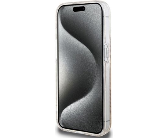 Guess GUHMP15LHGCUSTGW Hardcase IML GCube MagSafe Aizsargapvalks priekš iPhone 15 Pro 6.1" / brūns Neoriģinālie Maciņi