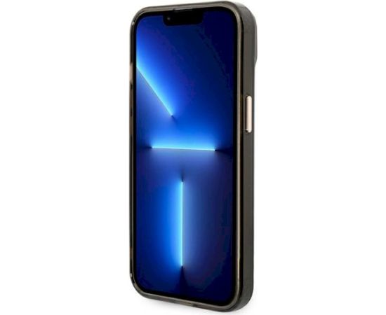 Guess GUHMP14MHTCMK Hardcase Gold Outline Translucent Mag Aizsargapvalks priekš iPhone 14 Plus / 15 Plus 6.7" / melns Neoriģinālie Maciņi