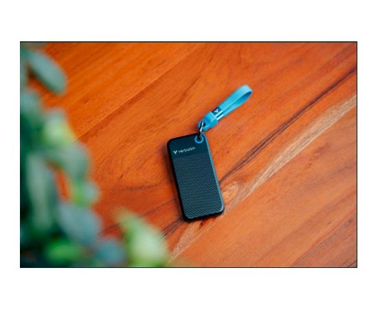 Verbatim 32416 Pocket SSD Ārējais disks 256GB USB-C 3.2 gen.2 / melni-zils Ārējie cietie diski HDD SSD