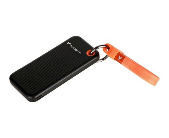Verbatim 32418 Pocket SSD Ārējais disks 256GB USB-C 3.2 gen.2 / melns-oranžs Ārējie cietie diski HDD SSD