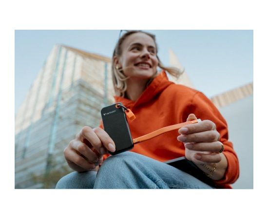 Verbatim 32418 Pocket SSD Ārējais disks 256GB USB-C 3.2 gen.2 / melns-oranžs Ārējie cietie diski HDD SSD