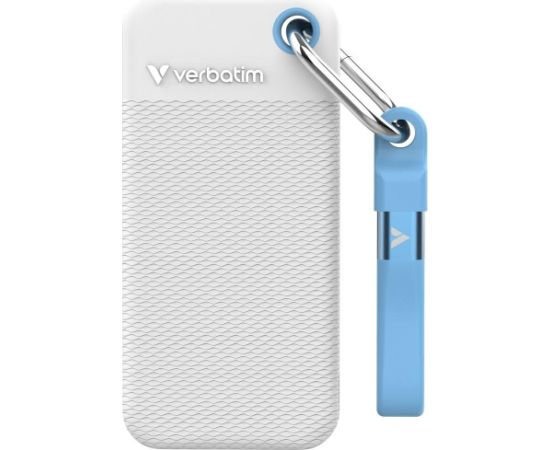 Verbatim 32320 External Drive Pocket SSD Ārējais disks 1TB USB-C 3.2 gen.2 / balts-gaiši zils Ārējie cietie diski HDD SSD