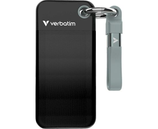Verbatim 32415 Pocket SSD Ārējais disks 256GB USB-C 3.2 gen.2 / melni-pelēks Ārējie cietie diski HDD SSD