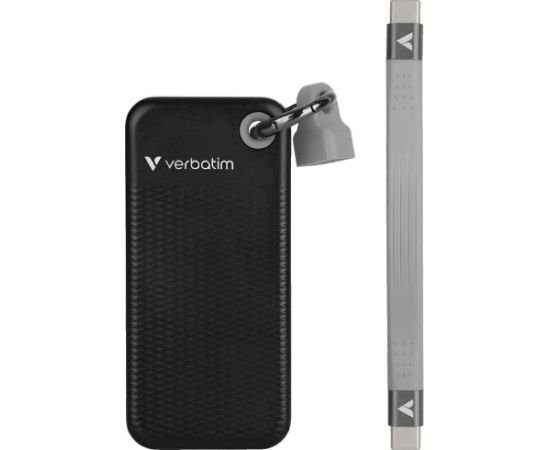 Verbatim 32415 Pocket SSD Ārējais disks 256GB USB-C 3.2 gen.2 / melni-pelēks Ārējie cietie diski HDD SSD