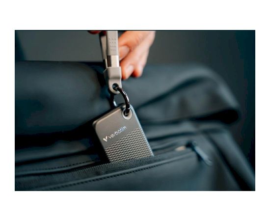 Verbatim 32415 Pocket SSD Ārējais disks 256GB USB-C 3.2 gen.2 / melni-pelēks Ārējie cietie diski HDD SSD