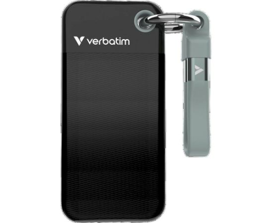 Verbatim 32282 Pocket SSD Ārējais disks 512GB USB-C 3.2 gen.2 atslēgu piekariņš / melns-pelēks Ārējie cietie diski HDD SSD
