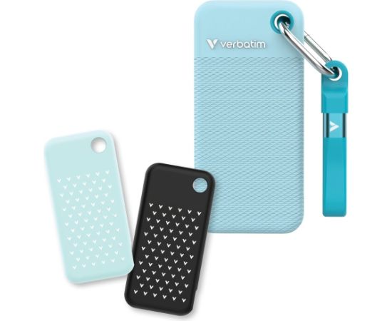 Verbatim 32325 External Drive Pocket SSD Ārējais disks 2TB USB-C 3.2 gen.2 / melns/polāri zils Ārējie cietie diski HDD SSD