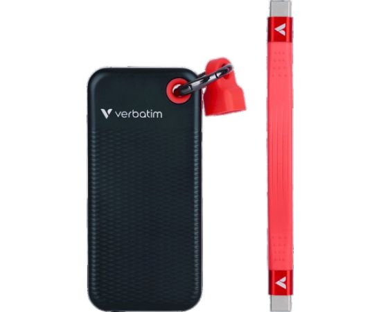Verbatim Pocket SSD Ārējais disks 512GB USB-C 3.2 gen.2 atslēgu piekariņš / melns zils Ārējie cietie diski HDD SSD