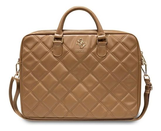 Guess Bag GUCB15ZPSQSSGW Klēpjdatora maciņš 16" Quilted 4G / brūns Somas portatīvajiem datoriem