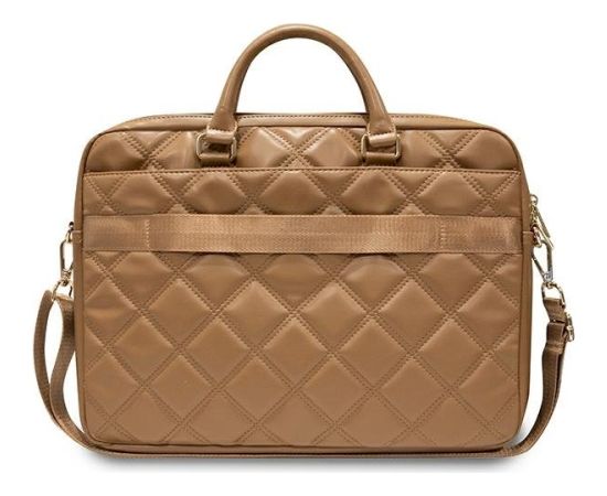 Guess Bag GUCB15ZPSQSSGW Klēpjdatora maciņš 16" Quilted 4G / brūns Somas portatīvajiem datoriem
