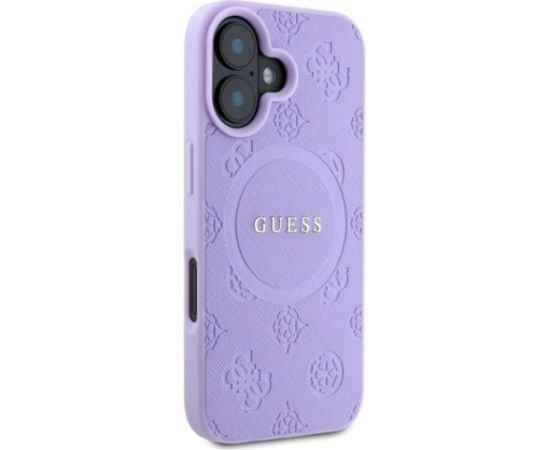 Guess GUHMP16MPSAPSMEU Hardcase Saffiano Peony Classic Logo Aizsargapvalks priekš iPhone 16 Plus 6.7" / violets Neoriģinālie Maciņi