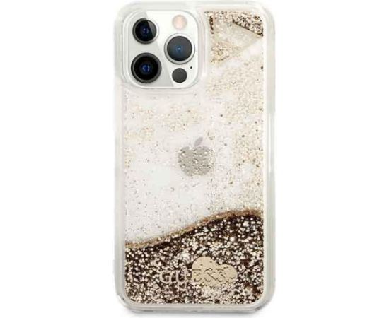 Guess GUOHCP14LGLHFLGO Glitter Charms Aizsargapvalks priekš iPhone 14 Pro 6,1" / zelta Neoriģinālie Maciņi