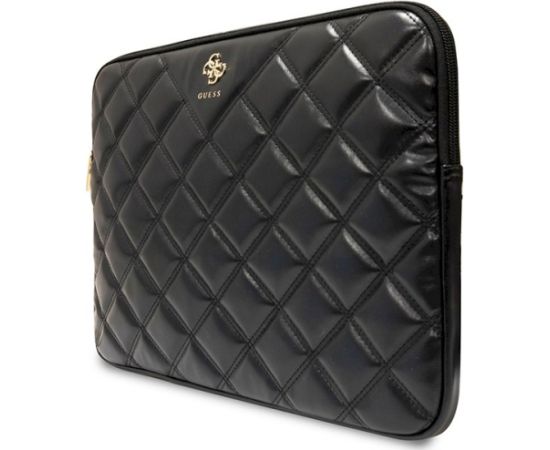 Guess Sleeve GUCS16ZPSQSSGK Klēpjdatora maciņš 16" Quilted 4G / melns Somas portatīvajiem datoriem