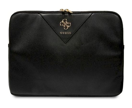 Guess Sleeve GUCS14ZPGSTEGK Klēpjdatora maciņš 14" Triangle 4G / melns Somas portatīvajiem datoriem