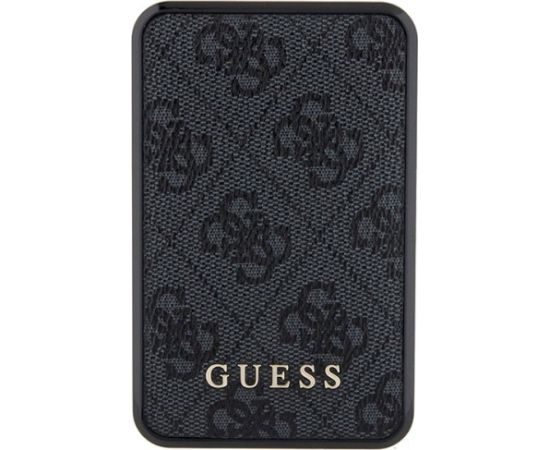 Guess Powerbank 18W GUPB10DP4GEGK 10000mAh 4G Leather Metal Logo Uzlādes akumulators / melns Power Banks