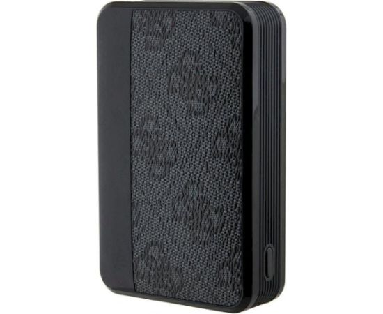 Guess Powerbank 18W GUPB10DP4GEGK 10000mAh 4G Leather Metal Logo Uzlādes akumulators / melns Power Banks