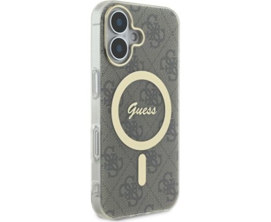 Guess GUHMP16MH4STW Hardcase IML 4G MagSafe Aizsargapvalks priekš iPhone 16 Plus 6.7" / brūns Neoriģinālie Maciņi